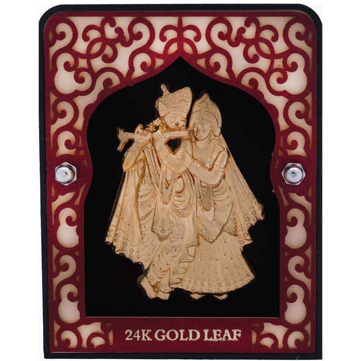 Shree Radha Krishnaji Frame In 24K Gold Leaf MGA - AGE0263