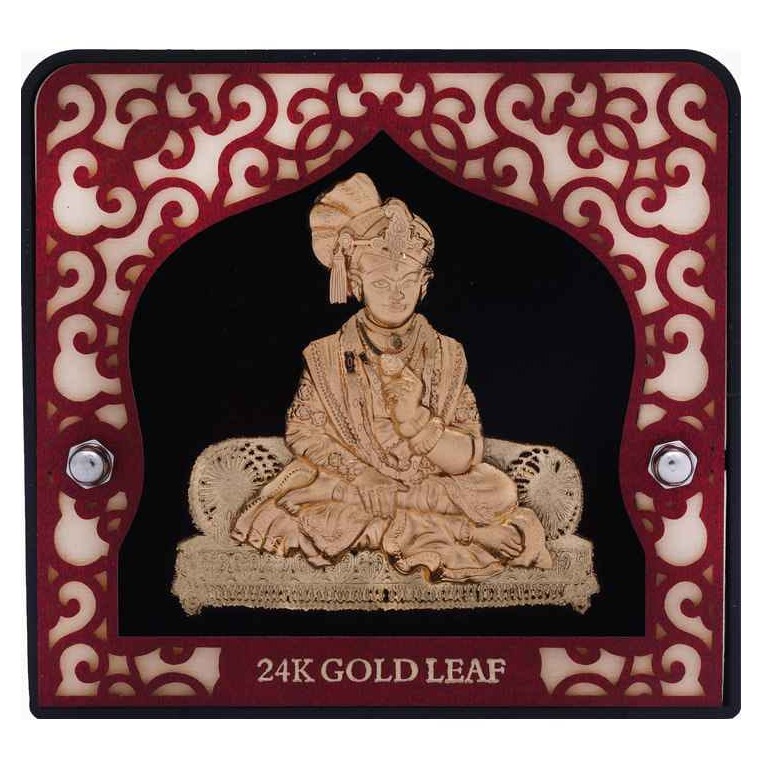 shree swaminarayan Maharaj Frame in gold 24k MGA-AGE0331