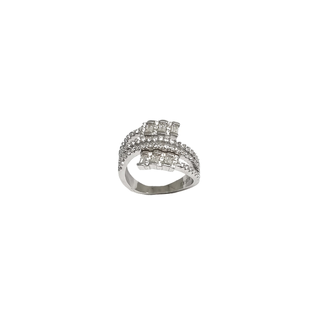 Fancy New Diamond Ring In 925 Sterling Silver MGA - LRS4886