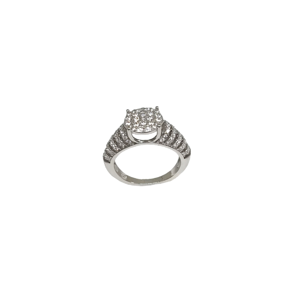 Diamond Modern Ring In 925 Sterling Silver MGA - LRS4869