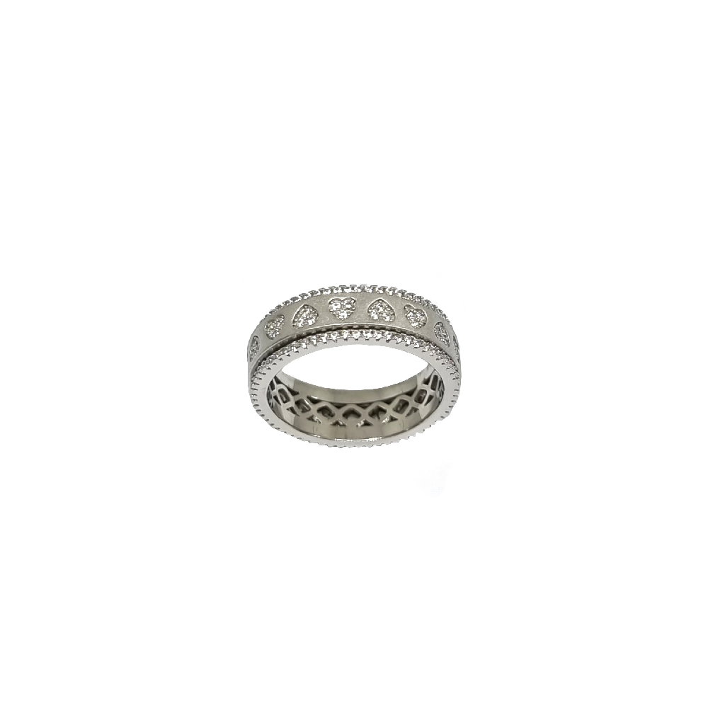 Hearts Band With Matte Finish In 925 Sterling Silver MGA - LRS4888