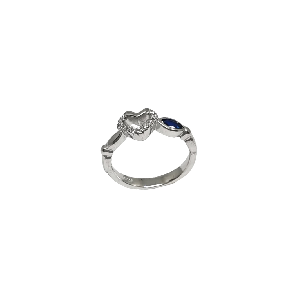 Heart With Beautiful Blue Diamond In 925 Sterling Silver MGA - LRS4848
