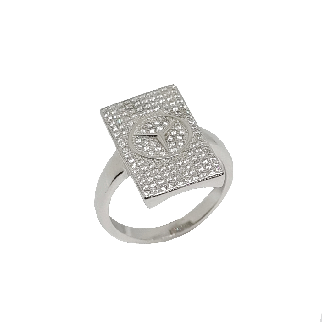 Mercedes Logo Ring In 925 Sterling Silver MGA - GRS2655