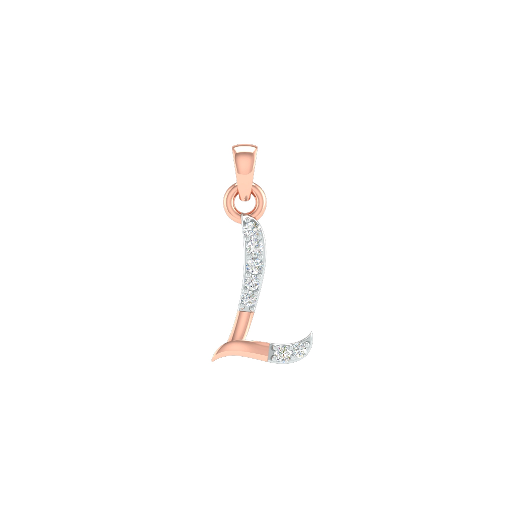 18K Rose Gold Real Diamond Designer Pendant MGA - SRG0407