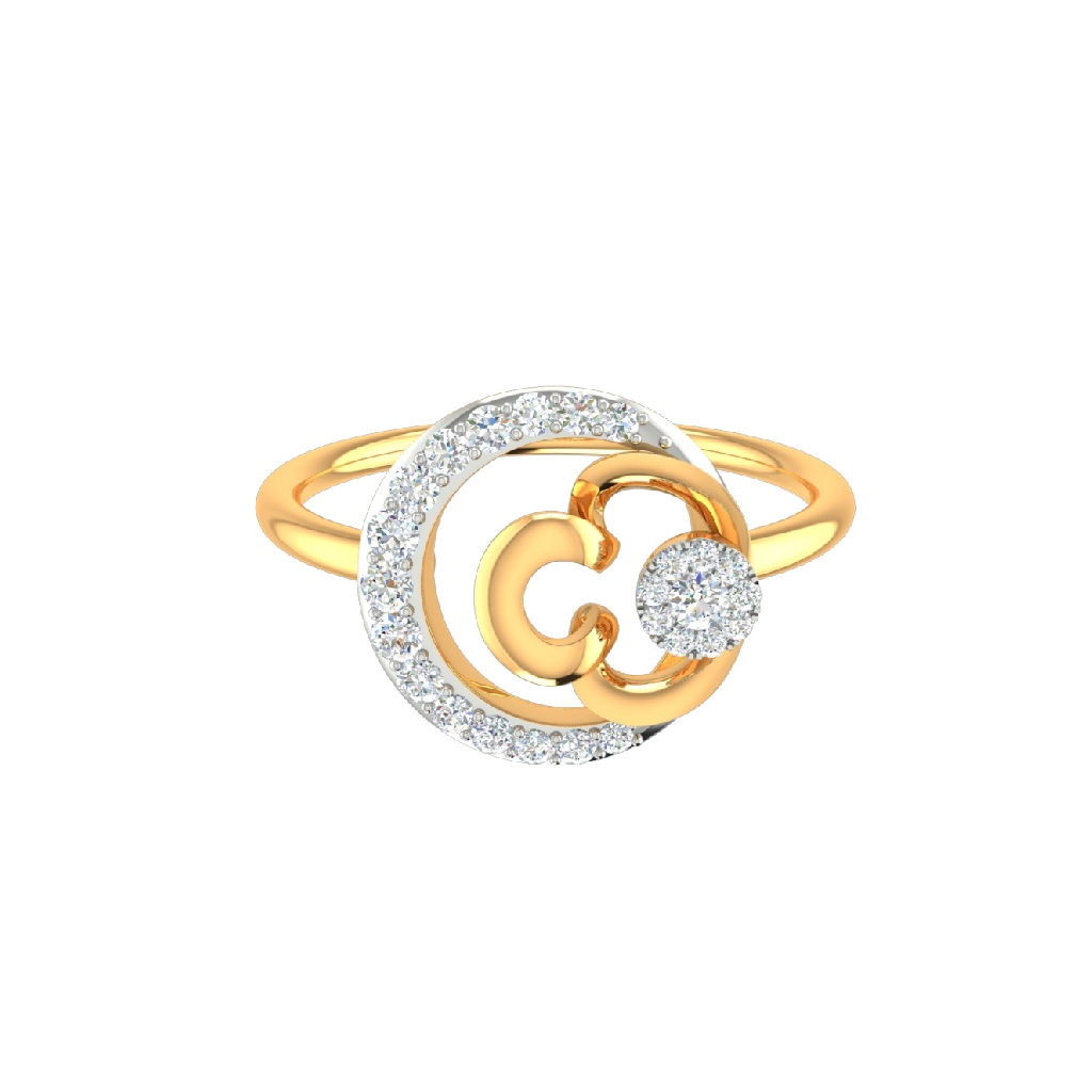 18K Gold Real Diamond Round Designer Ring MGA - SUG0111