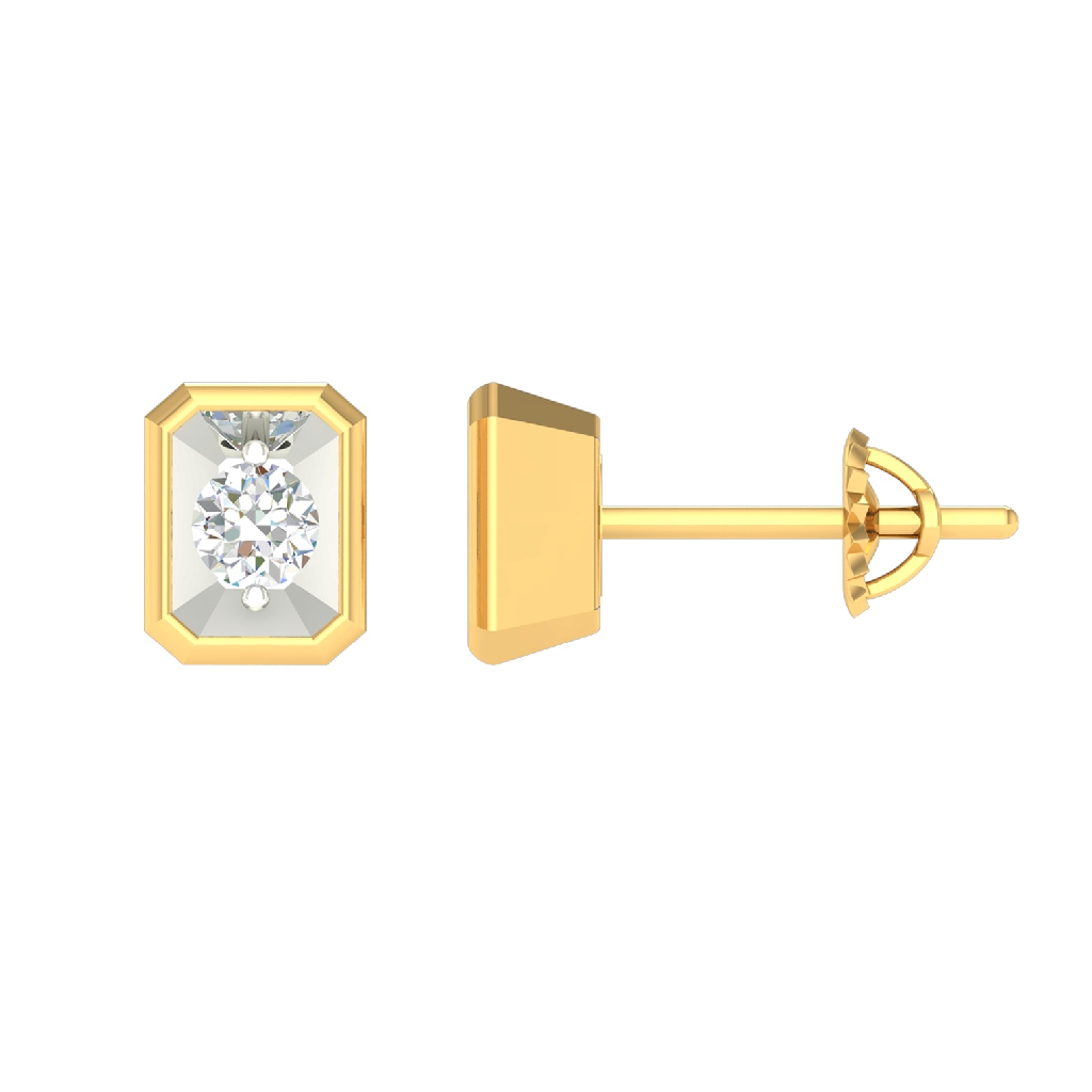 18K Gold Real Diamond Designer Kids Earring MGA - SDG0068