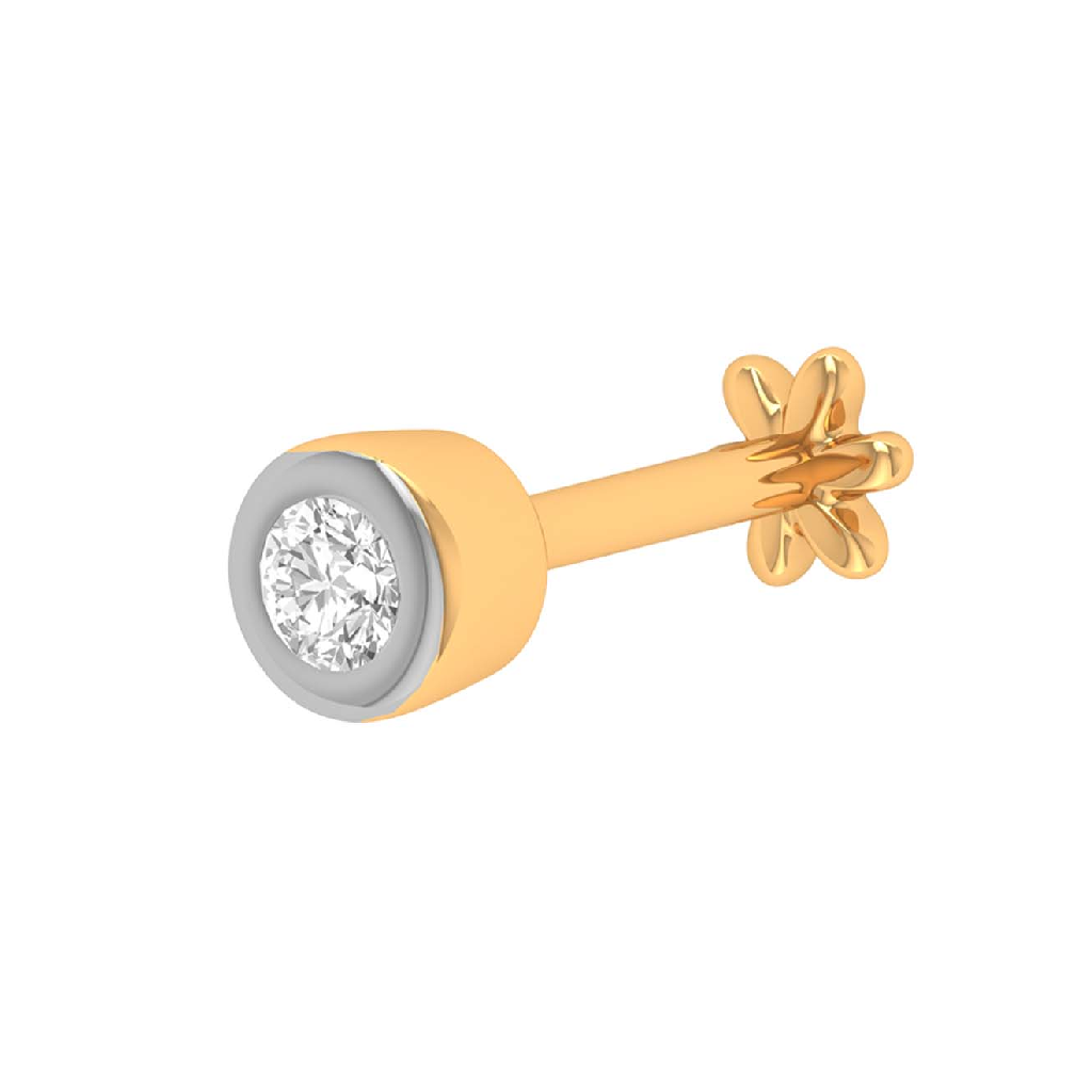 18K Gold Real Diamond Nosepin MGA - SIG0009