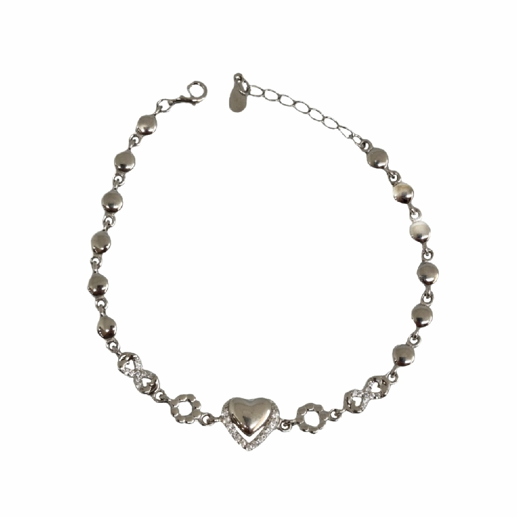 Beautiful Heart Lockbracelete In 925 Sterling Silver MGA - BRS1894