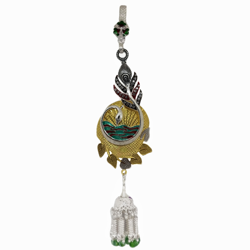 Newly Arrival Minakari Peacock Style Silver Juda MGA - JUS0099