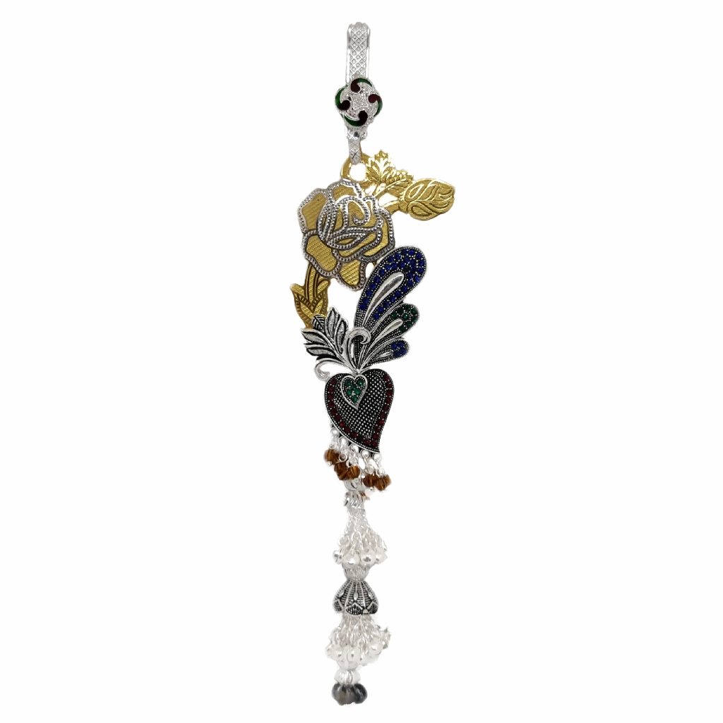 Silver Oxidised Juda Making With Rose Cut Design MGA - JUS0102