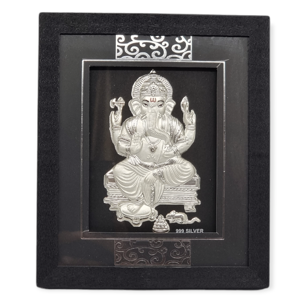999 silver Ganeshji Frame, Ganesh chaturthi gift