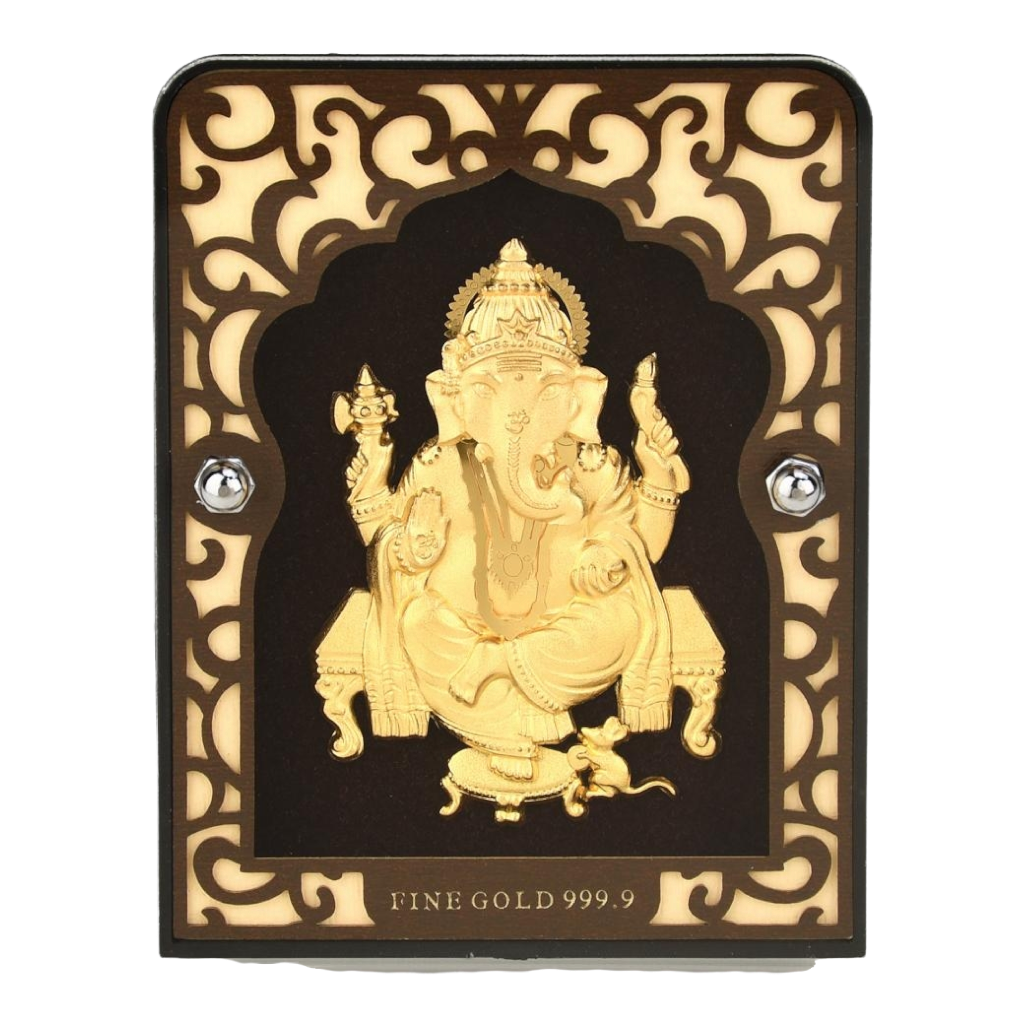 24kt Gold Foil Ganeshji Frame MGA- AGE0137