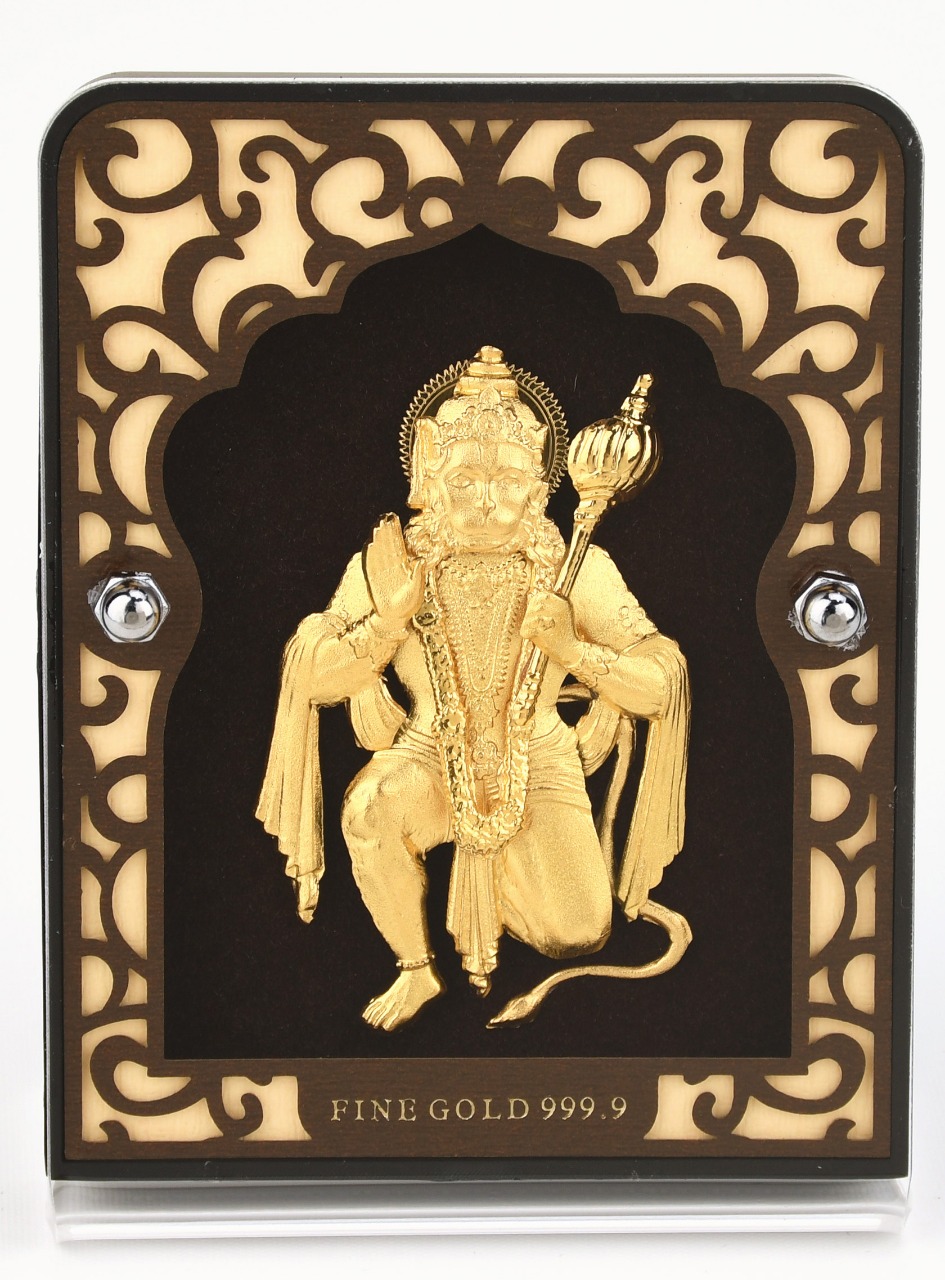 24 kt gold hanumanji frame