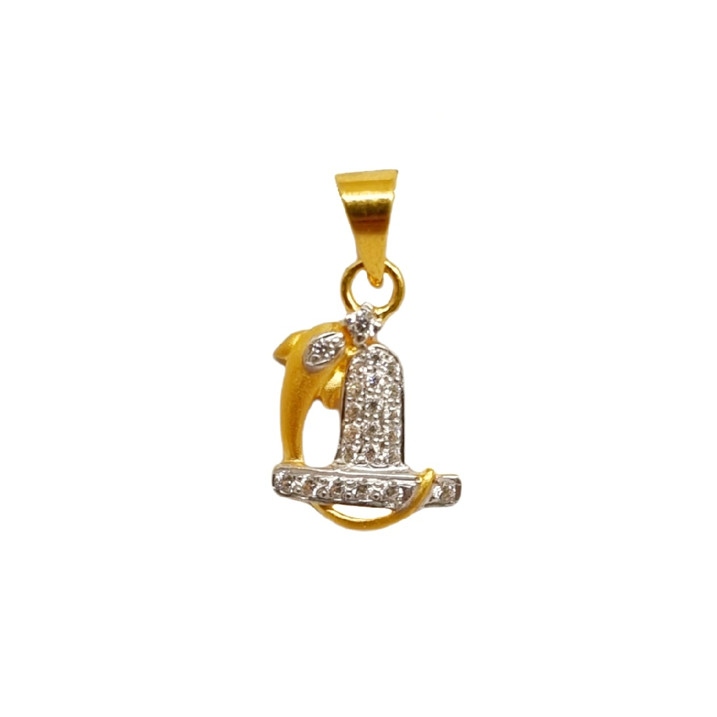 22k gold ganesha pendant mga - pdg1246