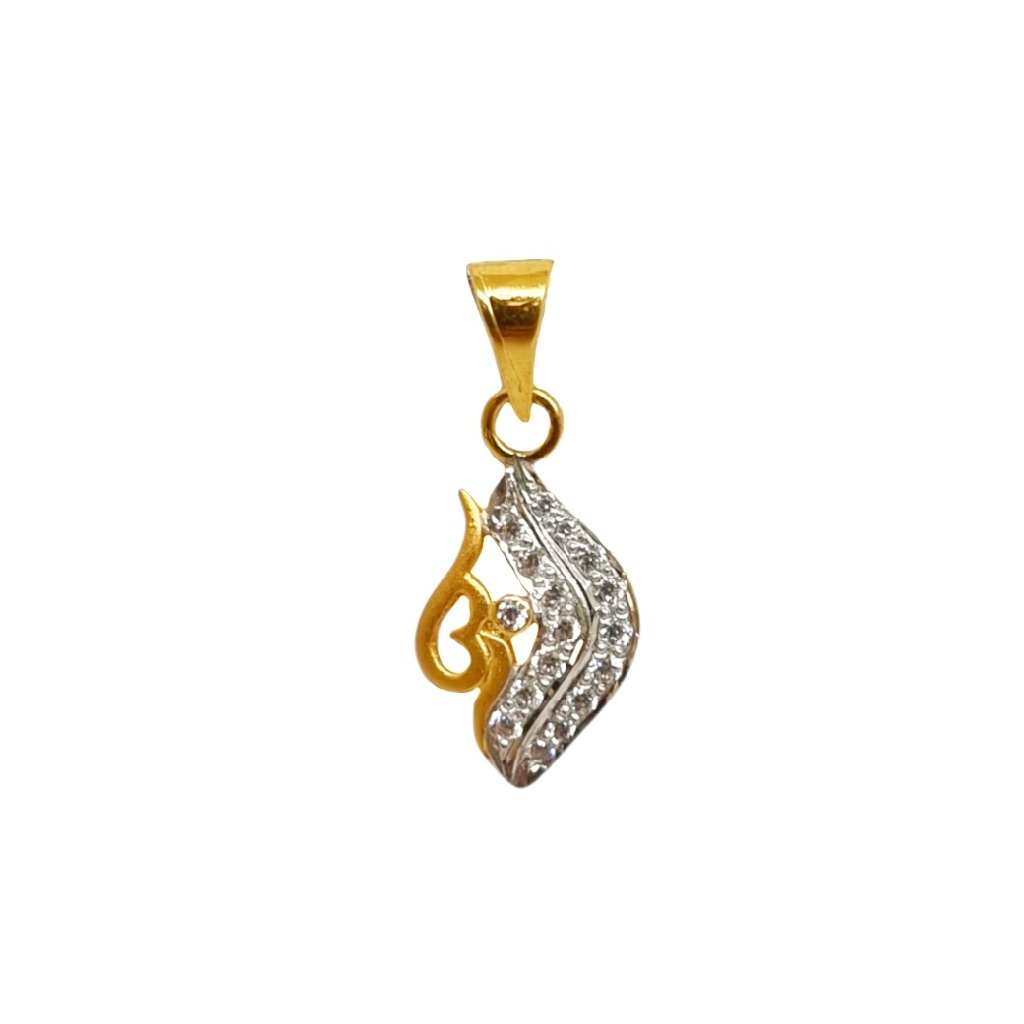 22k gold modern om pendant mga - pdg1245