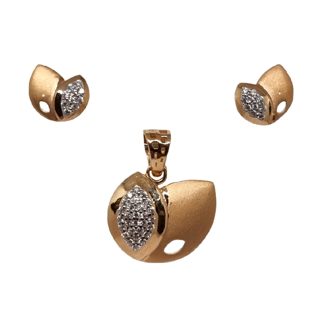 18k rose gold designer pendant set mga - ptg0168