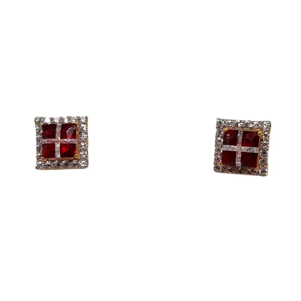 18K Gold Square Shape Designer Earrings MGA - BTG0551