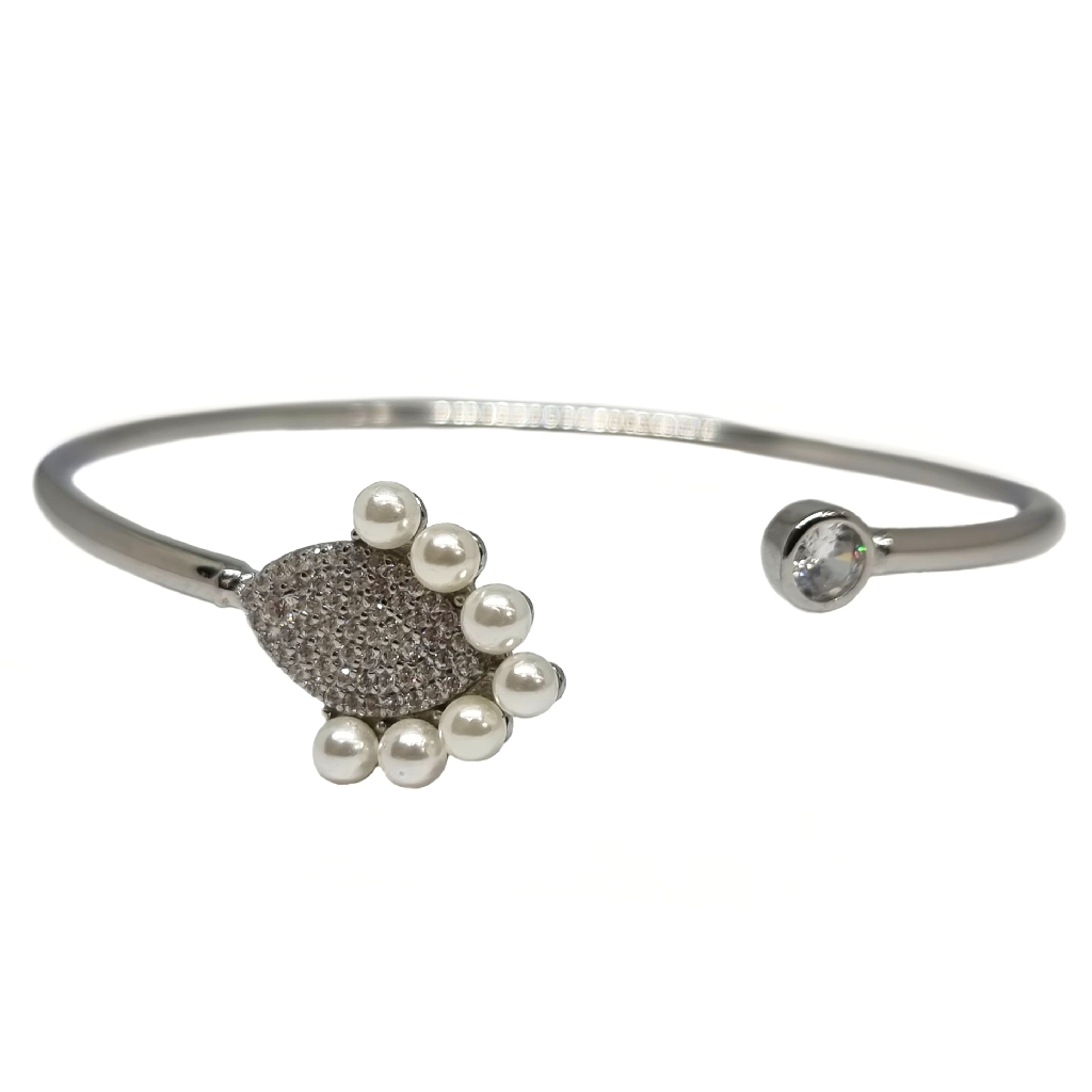 925 Sterling Silver Pearl Modern Bracelet MGA - BRS1968