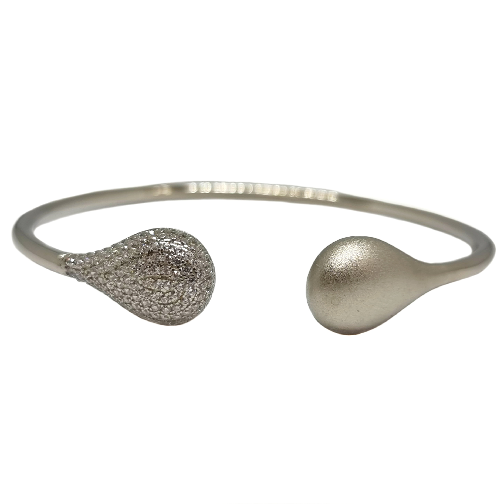 925 Sterling Silver Matte Finish Modern Bracelet MGA - BRS1972