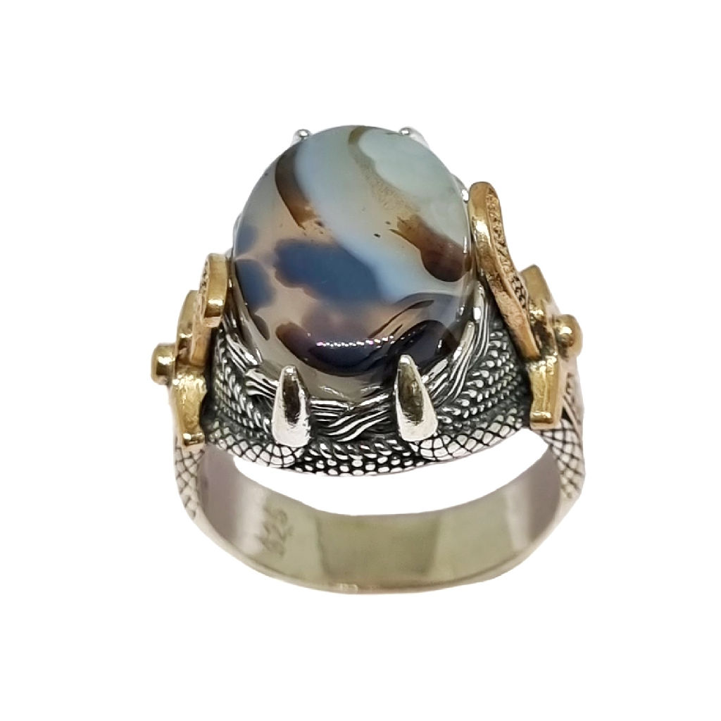 925 Sterling Silver Fancy Gents Ring MGA - GRS2507