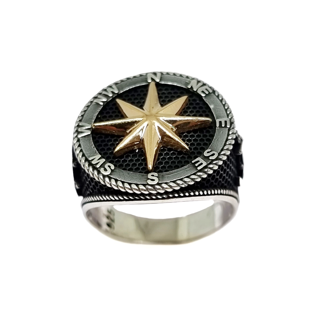 925 Sterling Silver Oxidised Gents Ring MGA - GRS2516
