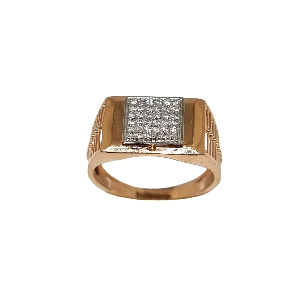 18K Rose Gold Fancy Gents Ring MGA - GRG0258