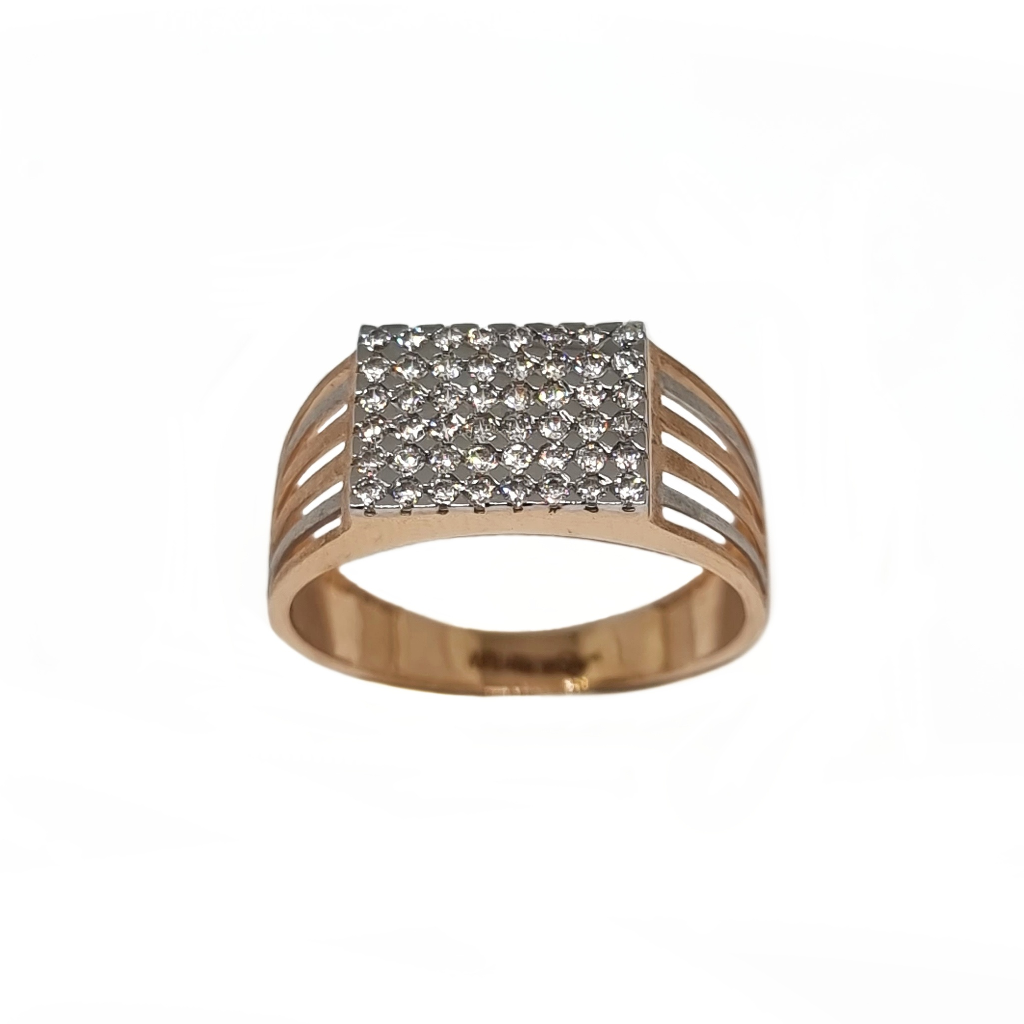 18K Rose Gold CZ Diamond Ring MGA - GRG0259
