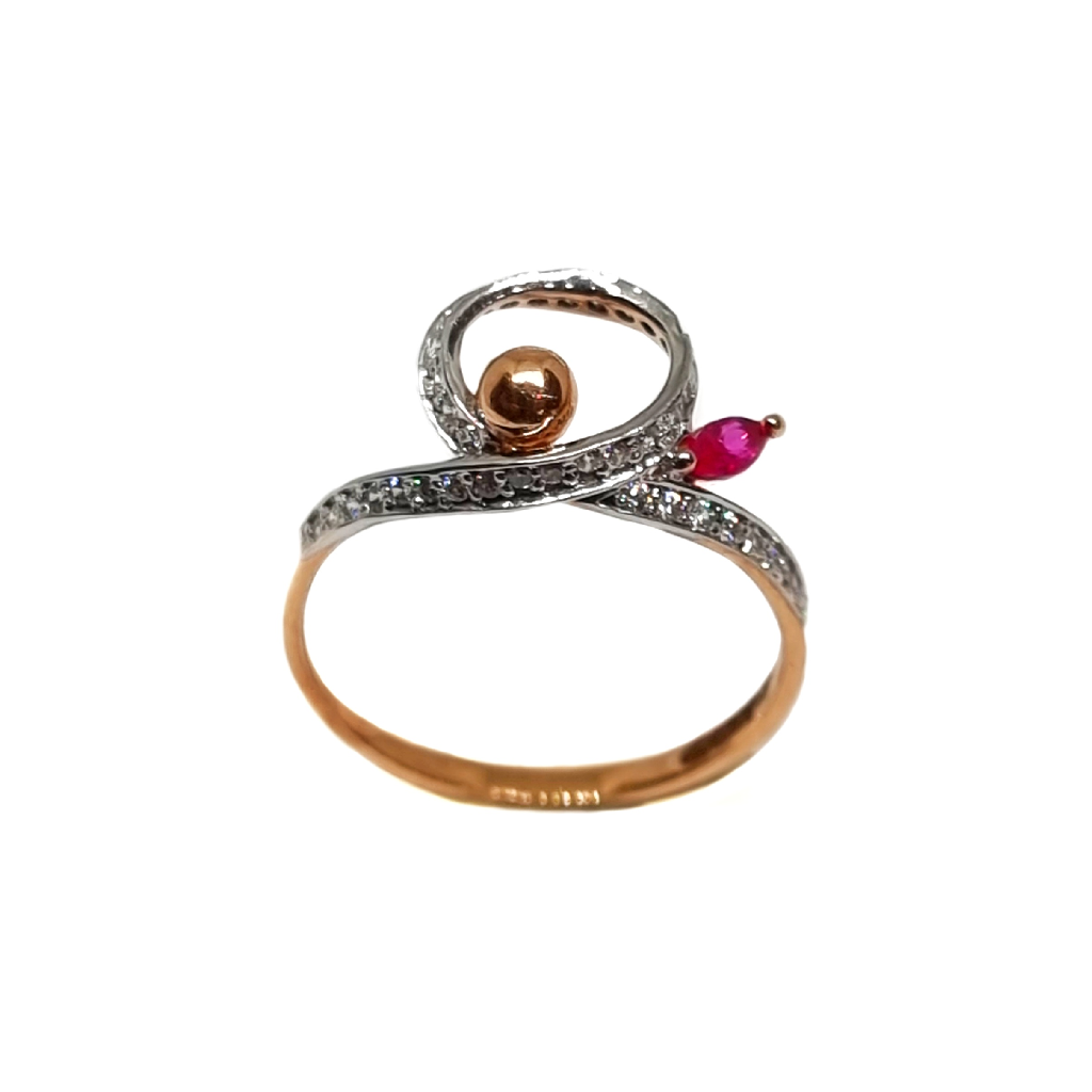 18k rose gold modern ladies ring mga - lrg1187
