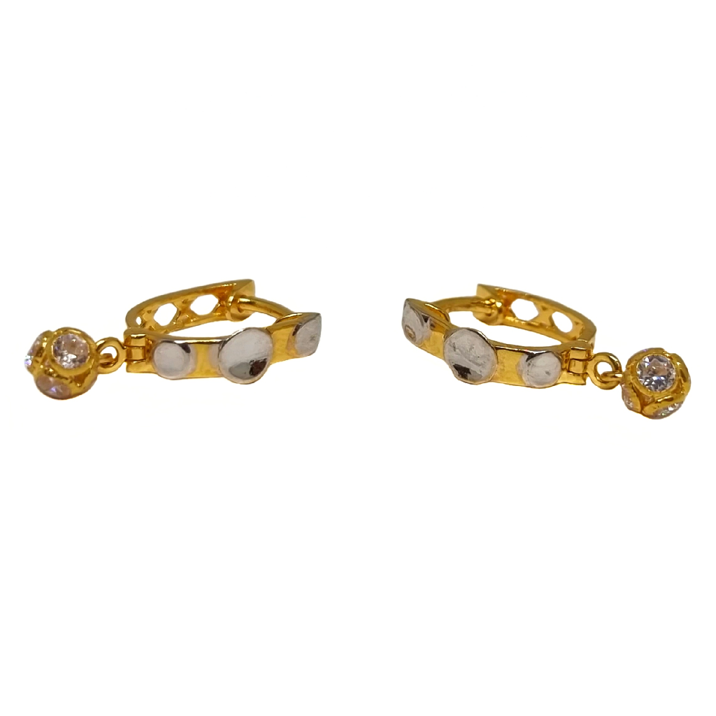 18K Plain Gold Designer Earrings MGA - BLG0614