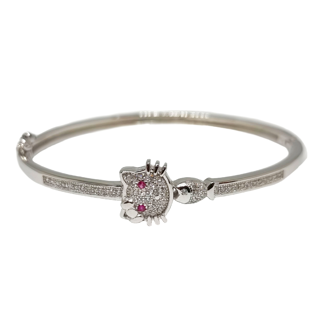 925 Sterling Silver Cat Shape Bracelet MGA - BRS1959
