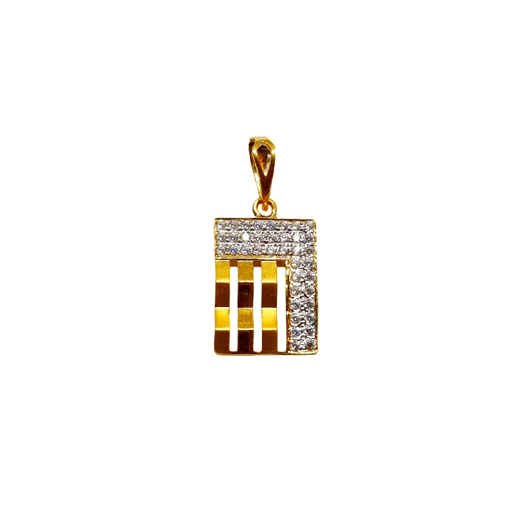 22k gold rectangle shaped designer gents pendant mga - pdg1211
