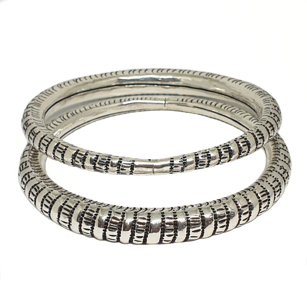 Designer Oxidised Silver Anklet Kada Payal MGA - PLS3917