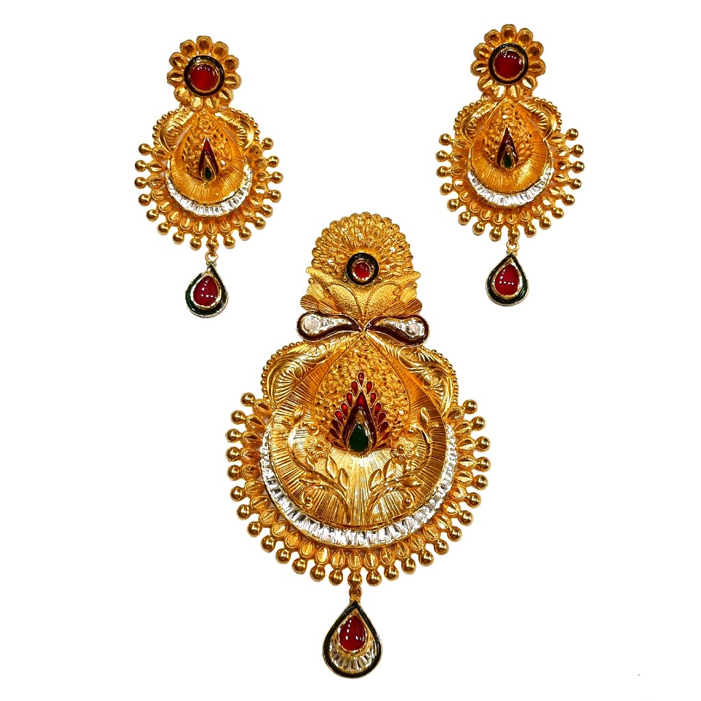22K Gold Antique Modern Mangalsutra Pendant MGA - MGP0027