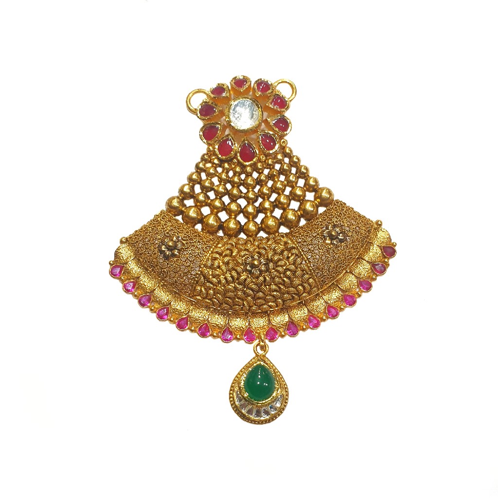 22K Gold Antique Modern Mangalsutra Pendant MGA - MGP0023