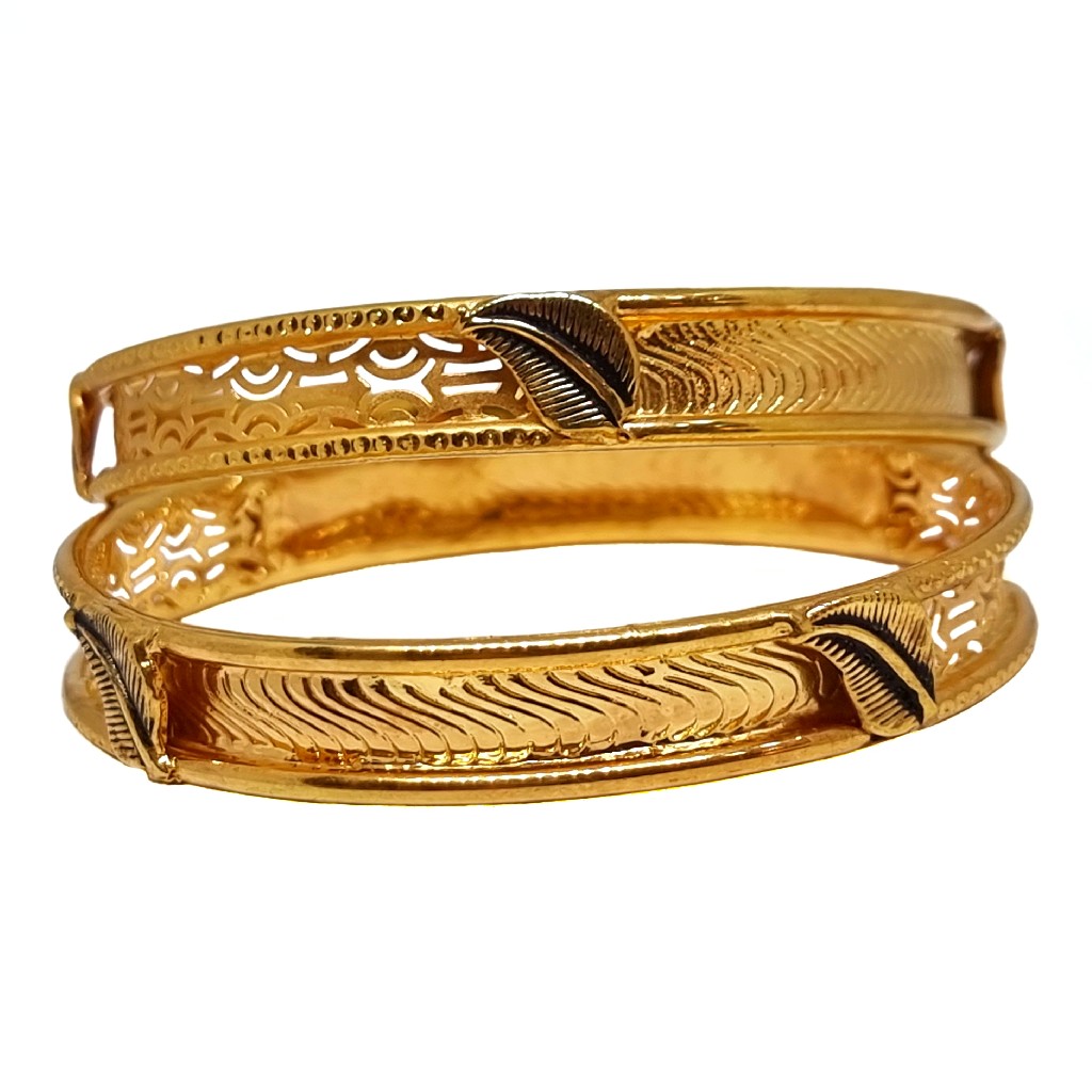 1 Gram Gold Forming Fancy Kadali Bangles MGA - KDE0025
