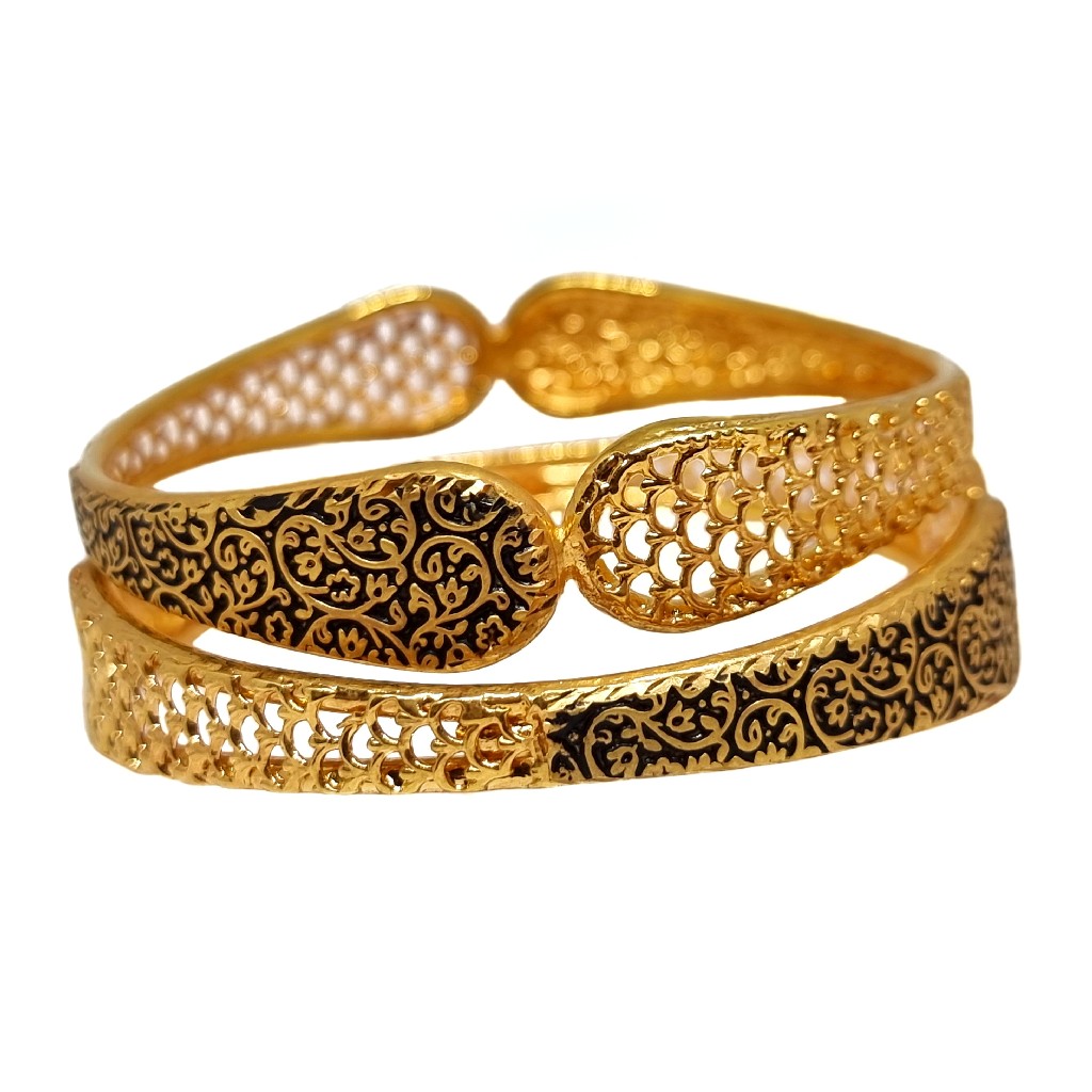 1 gram gold forming oxidised kadli bangles mga - kde0028
