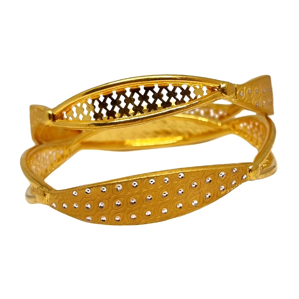 1 Gram Gold Forming Fancy Kadli Bangles MGA - KDE0027