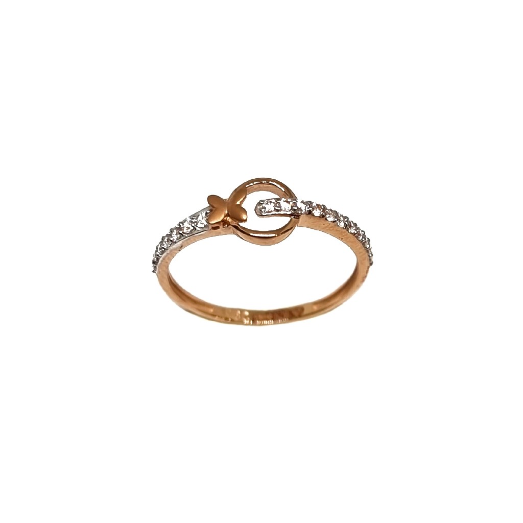 18K Rose Gold Butterfly Shaped Modern Ring MGA - LRG1156