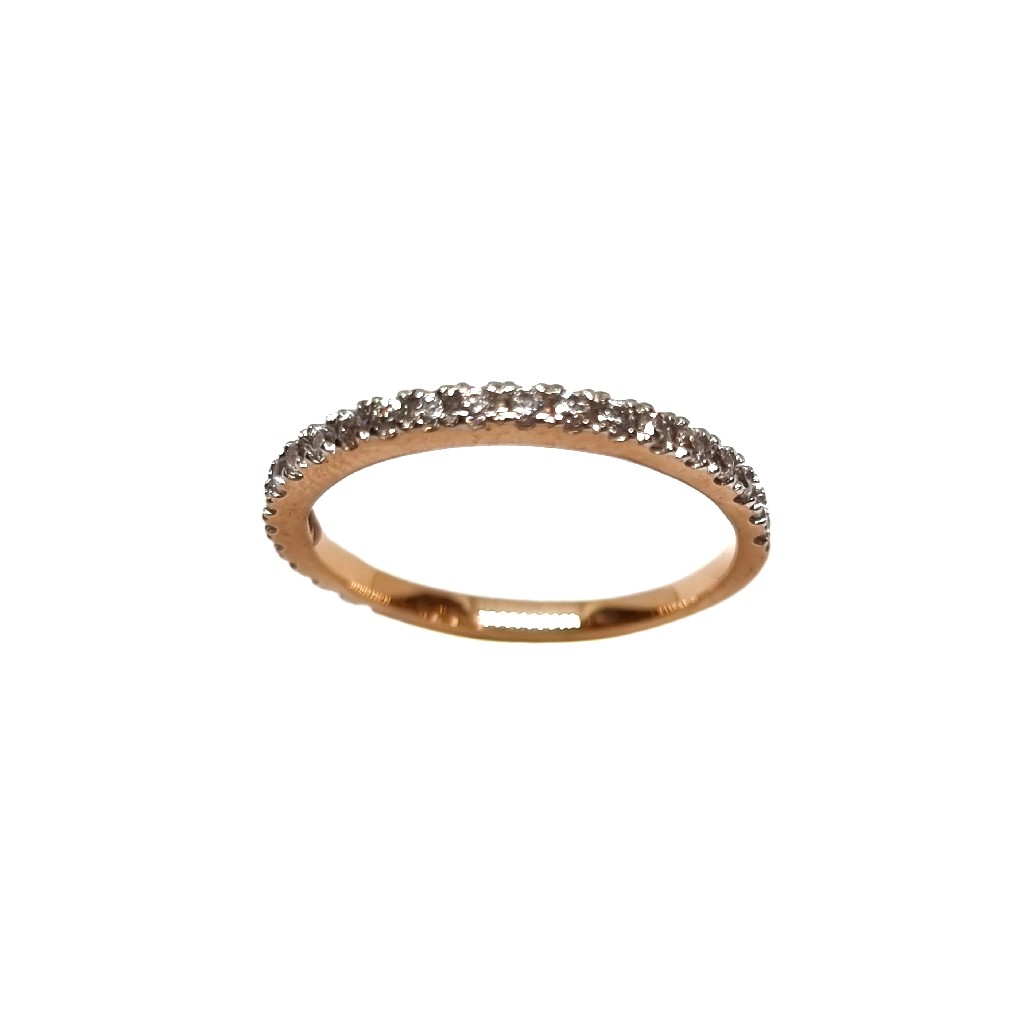 18K Rose CZ Diamond Thumb Ring MGA - LRG1145