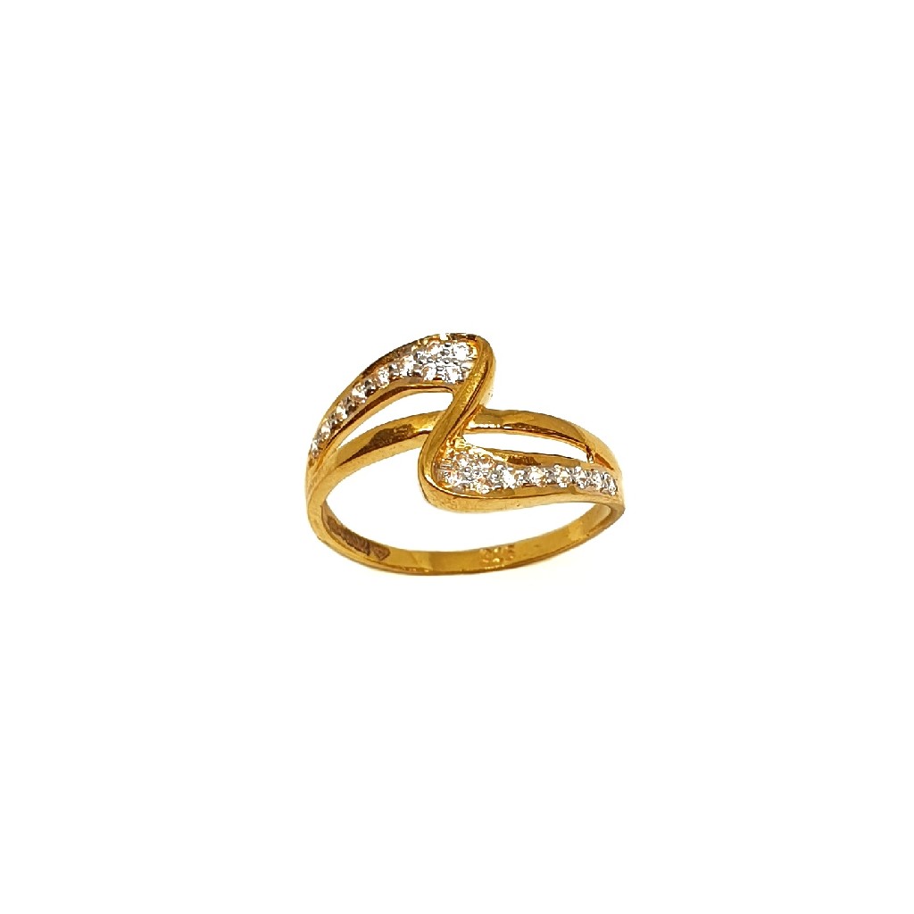 22K Gold CZ Diamond Fancy Ring MGA - LRG1122