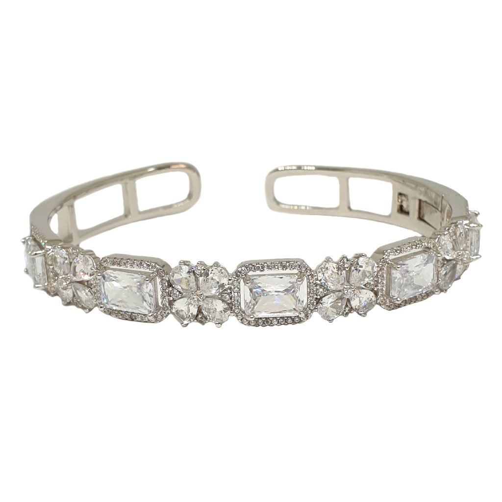 925 Sterling Silver Modern Kada Bracelet MGA - BRS1793