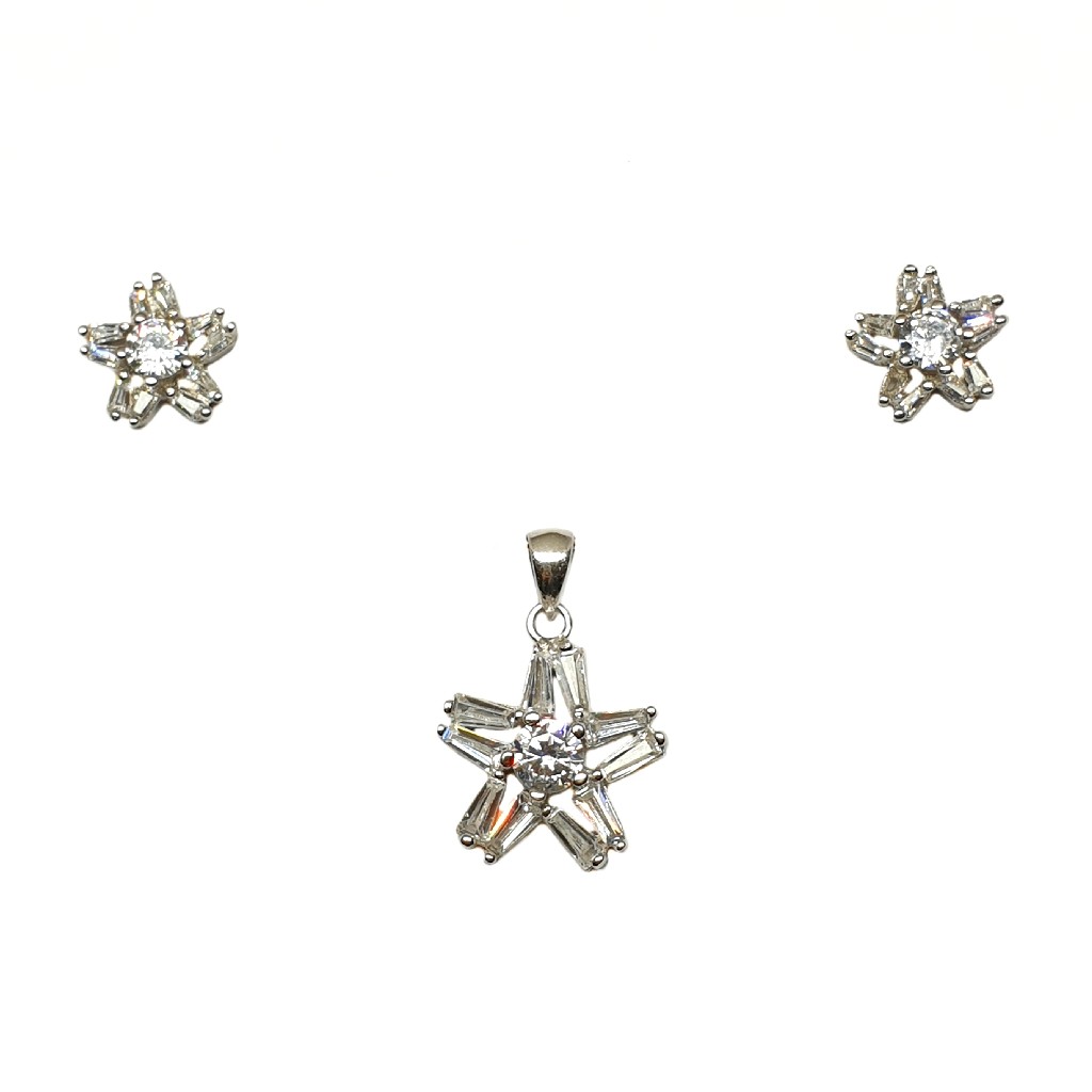 925 Sterling Silver Fancy Pendant Set MGA - PTS0103