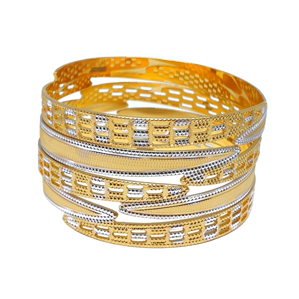 1 Gram Gold Forming Fancy Bangles MGA - BGE0471