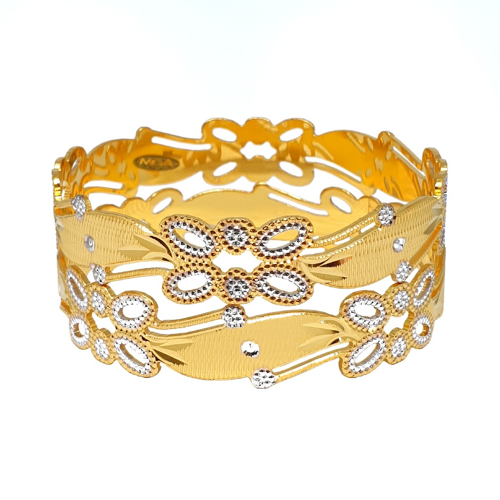 1 Gram Gold Forming Designer Bangles MGA - BGE0472