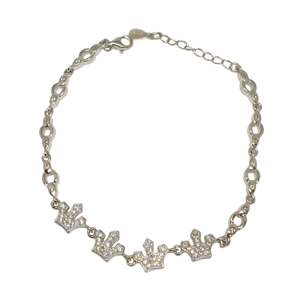 925 Sterling Silver Queen Shape Designer Bracelet MGA - BRS1763