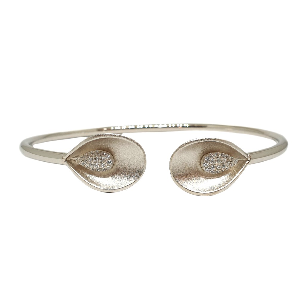 925 Sterling Silver Matte Finish Modern Bracelet MGA - BRS1737