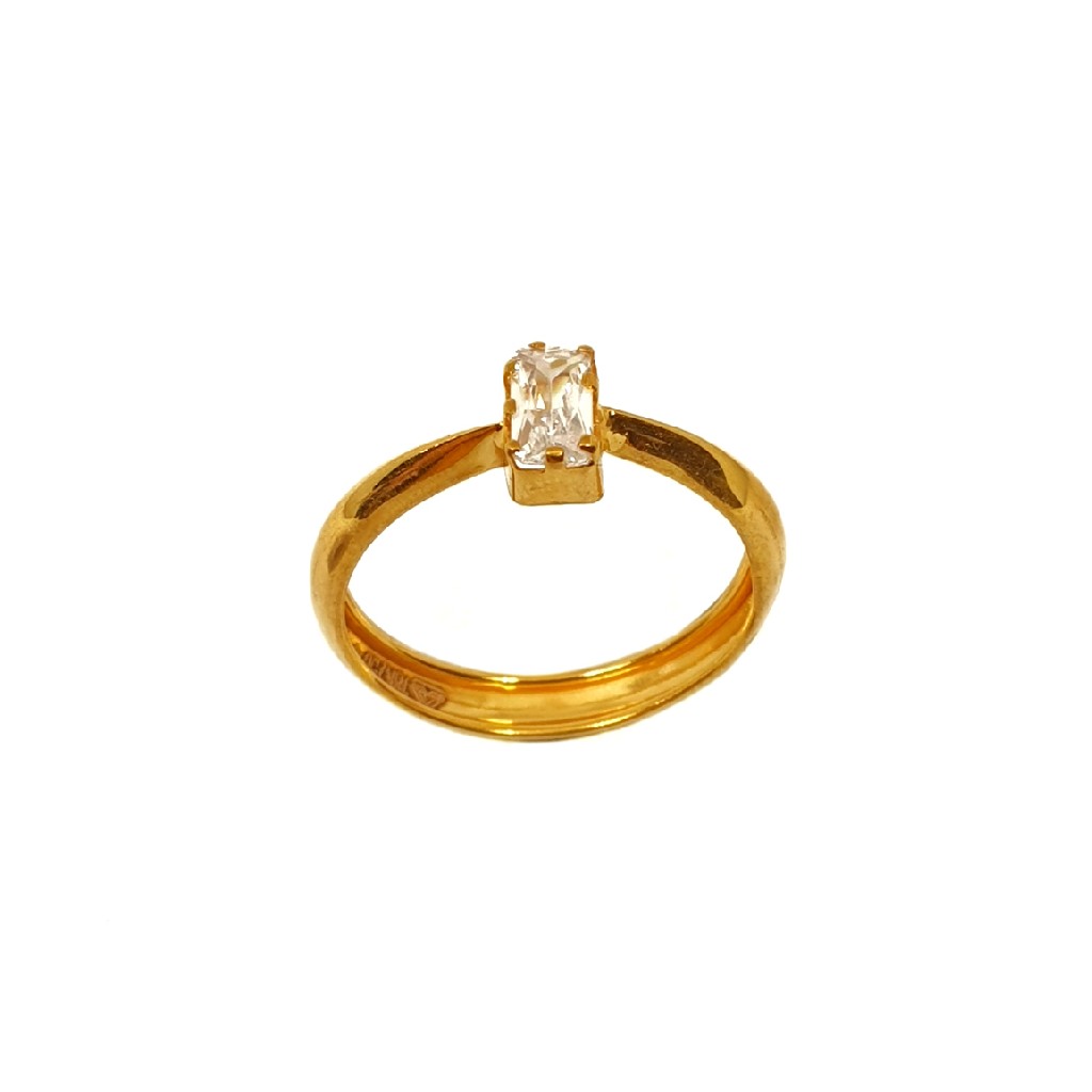 18K Gold Rectangle Shape Diamond Ring MGA - LRG1086
