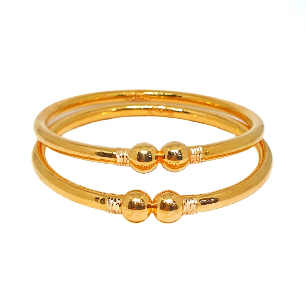 22K Gold Fancy Kadali Bangles MGA - GK0070