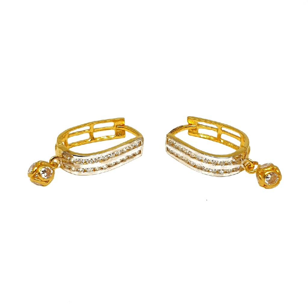 18K Gold Lining Diamond Earrings MGA - BLG0545