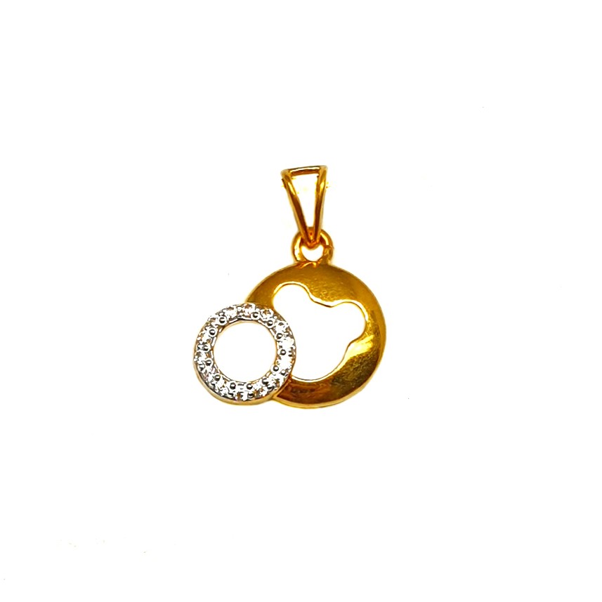 22k gold round shaped pendant mga - pdg1163